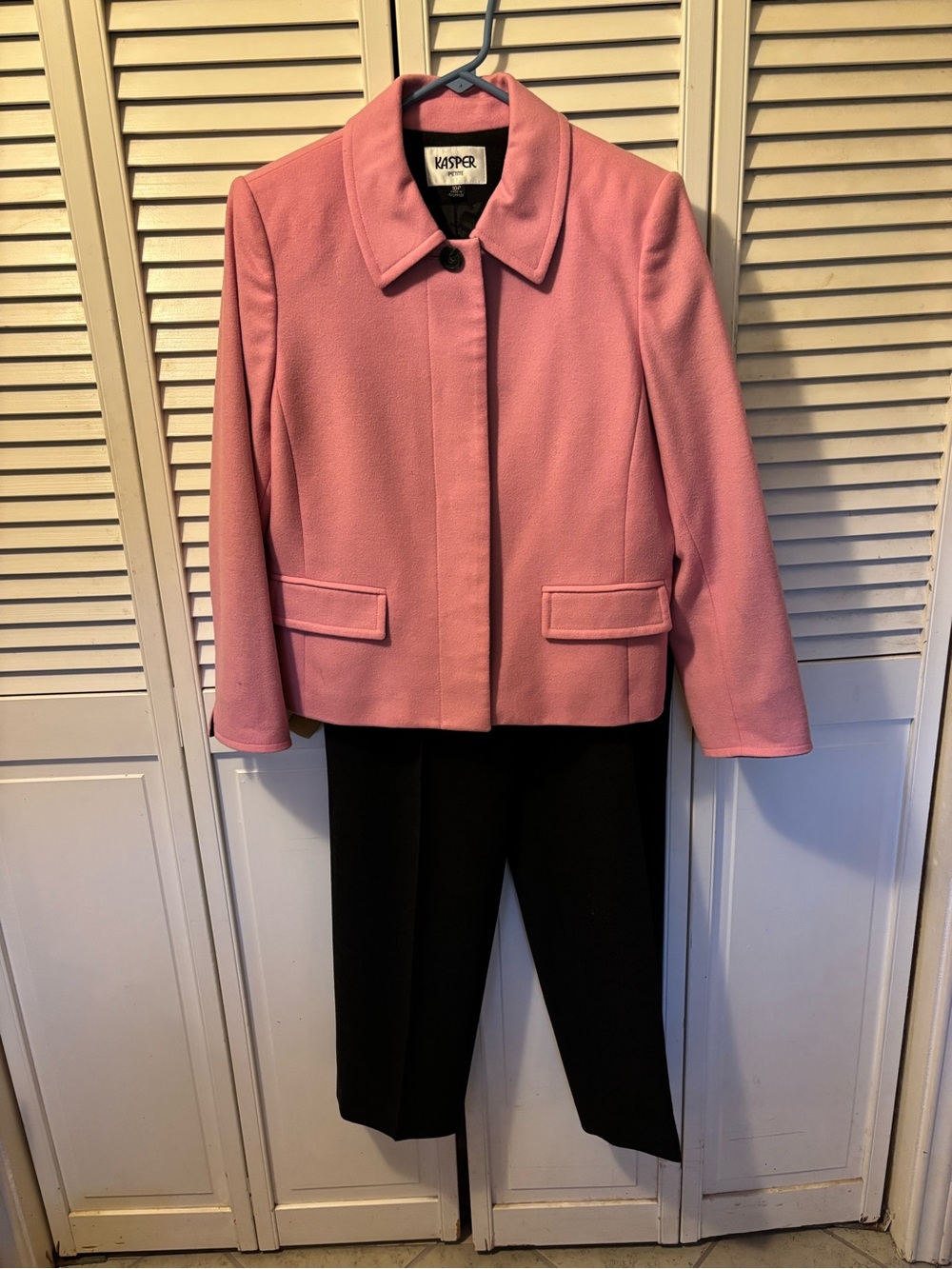 Kasper Pink Classic Collar Blazer and Pants